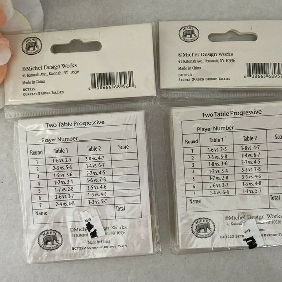 Michel Design Works Bridge Tallies 2 Packs Vintage - Picture 5 of 12